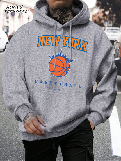 Herren Hoodie mit Kordelzug und Kängurutasche – Verschiedene New York Designs