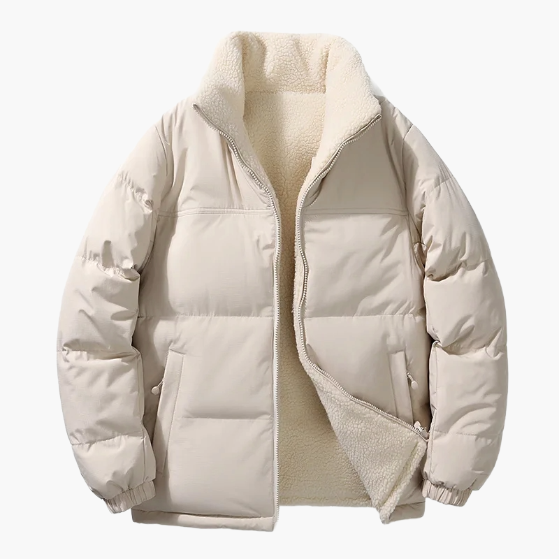 Herren Winter Steppjacke mit Stehkragen und Fleecefutter – Urban Casual Komfort