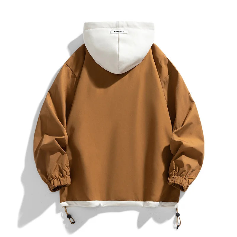 Unisex Übergangsjacke mit Kapuze Mehrfarbig