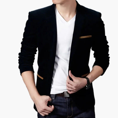 Herren Blazer Modern Business Casual Sakko – Stilvoller Einreiher für Büro & Freizeit