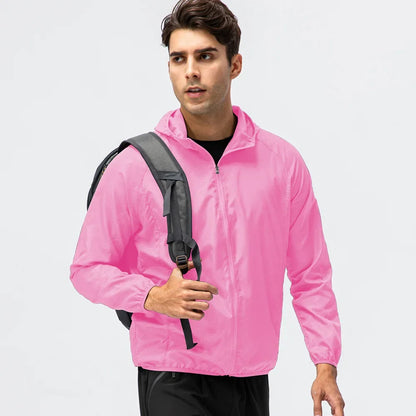 Unisex Leichte Windjacke mit Kapuze – Faltbare Sportjacke für Outdoor