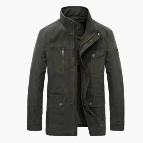 Herren Übergangsjacke im Outdoor-Stil mit Stehkragen und Mehrfachtaschen – Casual Freizeitjacke für Alltag und Reisen