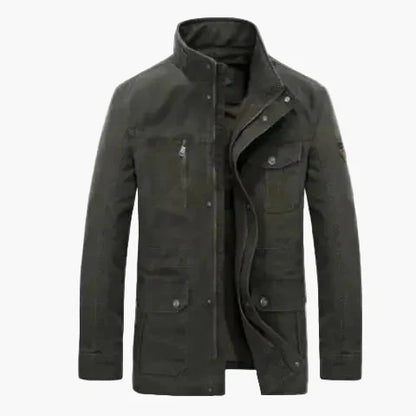 Herren Übergangsjacke im Outdoor-Stil mit Stehkragen und Mehrfachtaschen – Casual Freizeitjacke für Alltag und Reisen