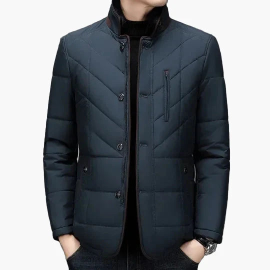 Herren Stehkragen Winterjacke – Eleganter Kurzparka für Alltag und Business