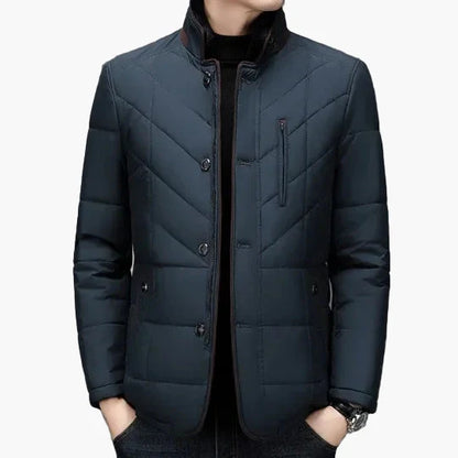 Herren Stehkragen Winterjacke – Eleganter Kurzparka für Alltag und Business