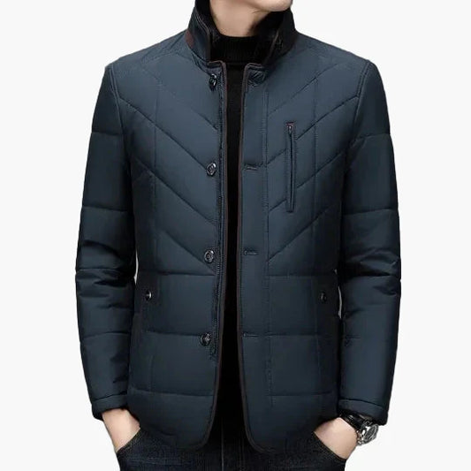Herren Stehkragen Winterjacke – Eleganter Kurzparka für Alltag und Business