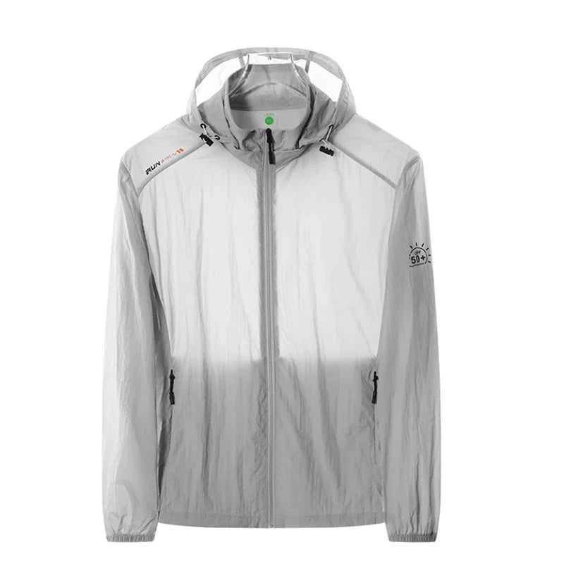 Leichte Windjacke mit Kapuze und Reißverschluss für Herren