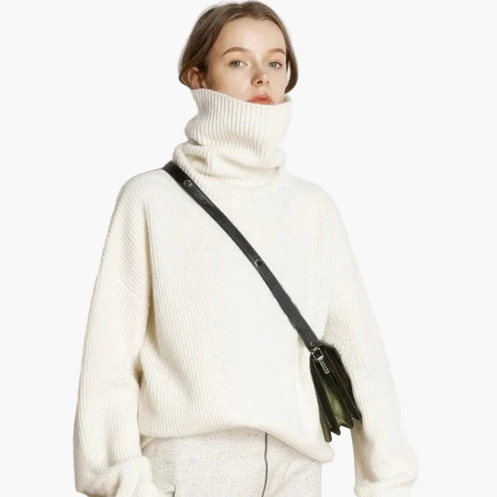 Damen Strickpullover mit Rollkragen – Modisch und Bequem für Alltag und Büro