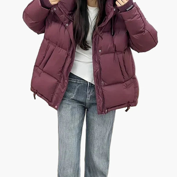Damen Winter Steppjacke mit Kapuze – Modischer Outdoor Parka für kalte Tage