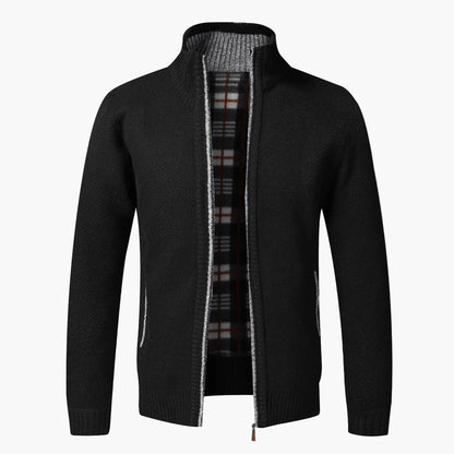 Herren Strick-Cardigan mit Stehkragen – Modischer Freizeit- und Alltagsbegleiter