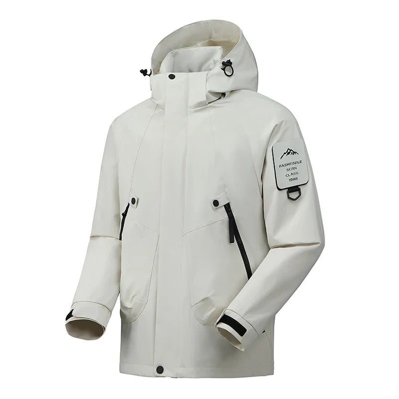 Unisex Outdoorjacke mit Kapuze – Wasserdicht & Winddicht, Mehrere Farben