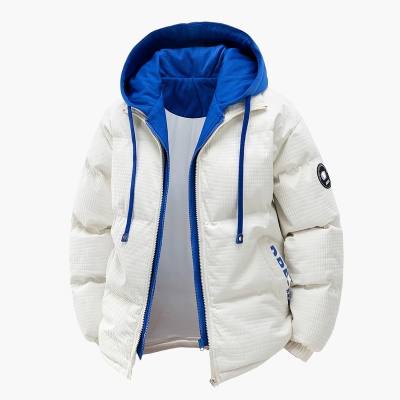 Herren Winter Steppjacke mit Kapuze – Urban Streetwear Warm Outdoor Jacke