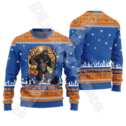 Herren Lustiger Weihnachts-Pullover mit Santa auf dem Schornstein – Ugly Christmas Sweater für Weihnachten & Party