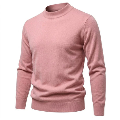 Herren Mock-Neck Pullover Langarm Basic