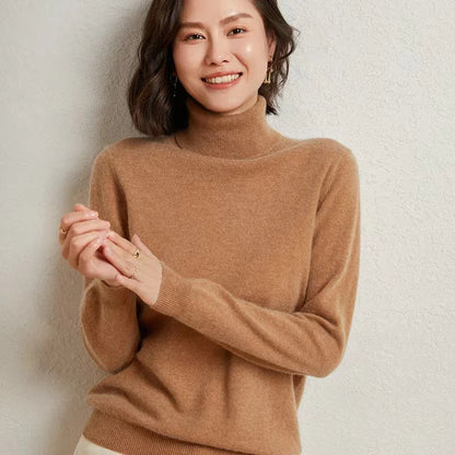 Damen Rollkragenpullover, langärmlig, weiches Material