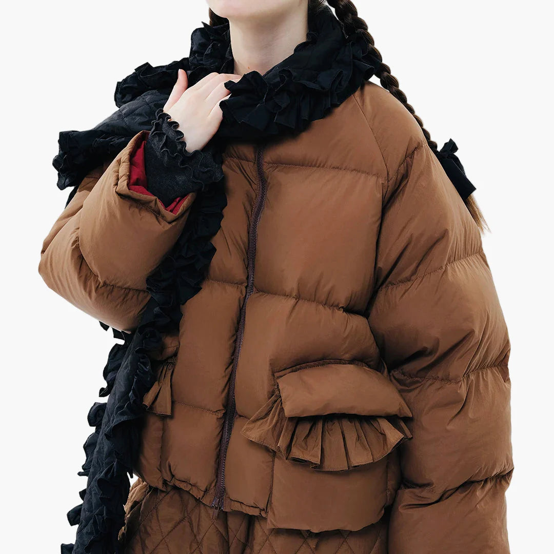 Damen Oversize Steppjacke im Vintage-Stil für Herbst und Winter – Modisch und Vielseitig