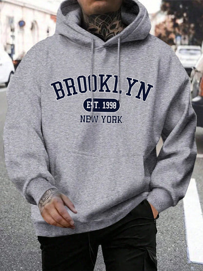 Herren Hoodie mit Kordelzug und Kängurutasche – Verschiedene New York Designs