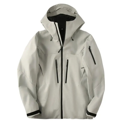 Unisex Kapuzenjacke Outdoor Wanderjacke mit Reißverschlusstaschen