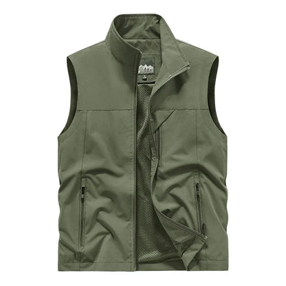 Herren Outdoor Weste mit Stehkragen und Reißverschlusstaschen