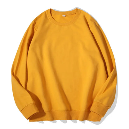 Unisex Langarm Sweatshirt Rundhalsausschnitt Freizeit Pullover Einfarbig