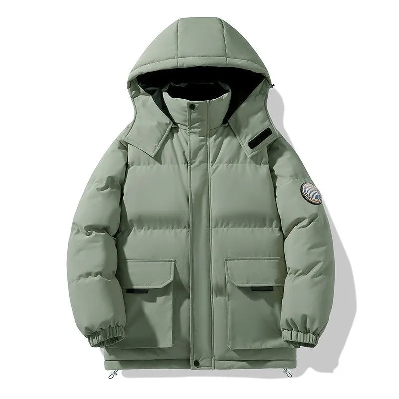 Unisex Winter Steppjacke mit Kapuze und Taschen, gepolstert, in verschiedenen Farben