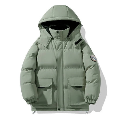 Unisex Winter Steppjacke mit Kapuze und Taschen, gepolstert, in verschiedenen Farben