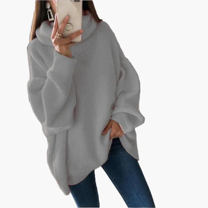 Damen Oversize Rollkragen Pullover – Lässiger Strick für Alltag und Freizeit