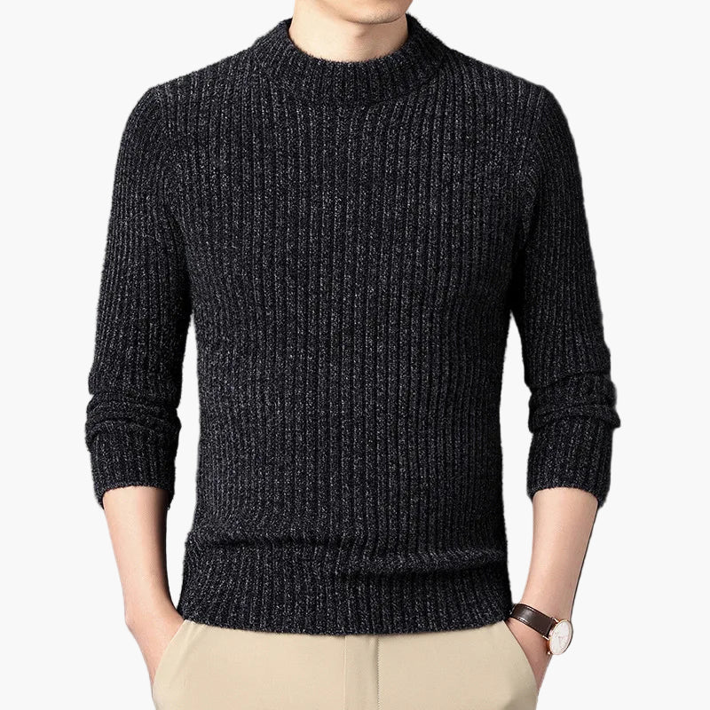 Herren Strickpullover mit Rundhalsausschnitt – Klassischer Alltagsstil für Herbst und Winter