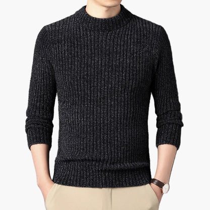 Herren Strickpullover mit Rundhalsausschnitt – Klassischer Alltagsstil für Herbst und Winter