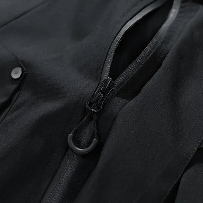 Unisex Kapuzenjacke mit Reißverschlüssen und Kordelzug, Casual Übergangsjacke