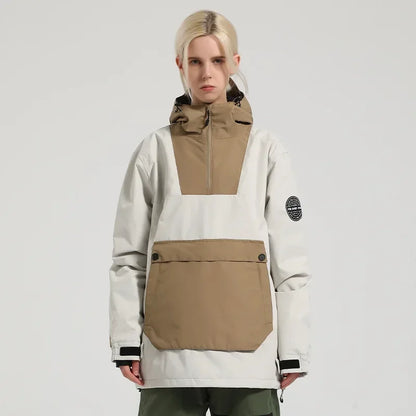 Unisex Anorak Jacke mit Kapuze und Kängurutasche
