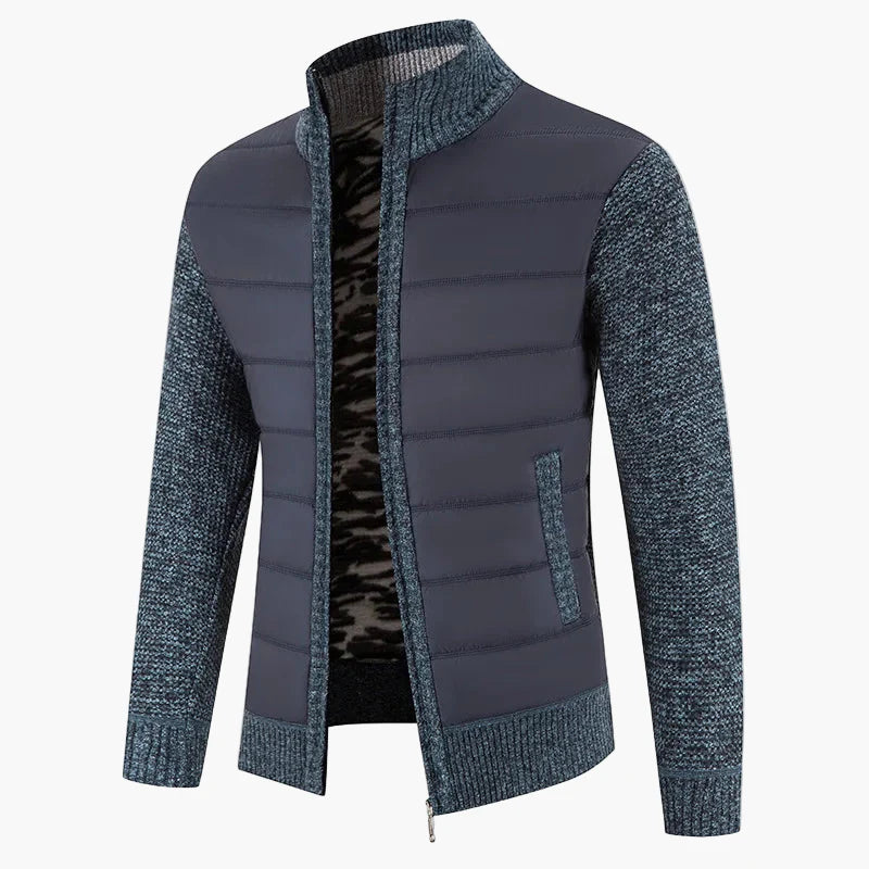 Herren Steppstrickjacke mit Reißverschluss – Modischer Freizeit- und Alltagsbegleiter