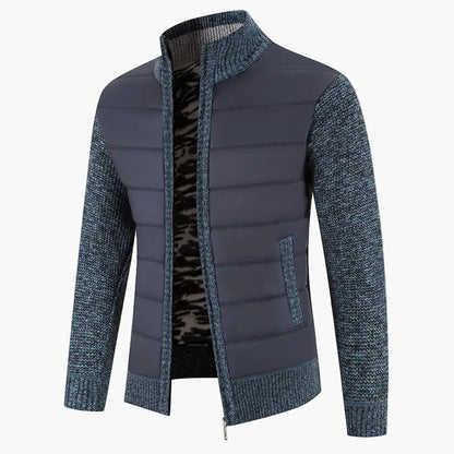 Herren Steppstrickjacke mit Reißverschluss – Modischer Freizeit- und Alltagsbegleiter