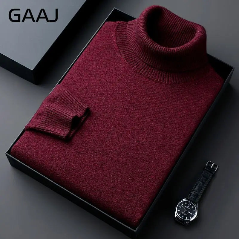 Rollkragenpullover für Herren, Feinstrick