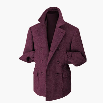 Herren Vintage Doppelreihiger Hahnentritt Blazer – Eleganter Stil für formelle Anlässe und Freizeit