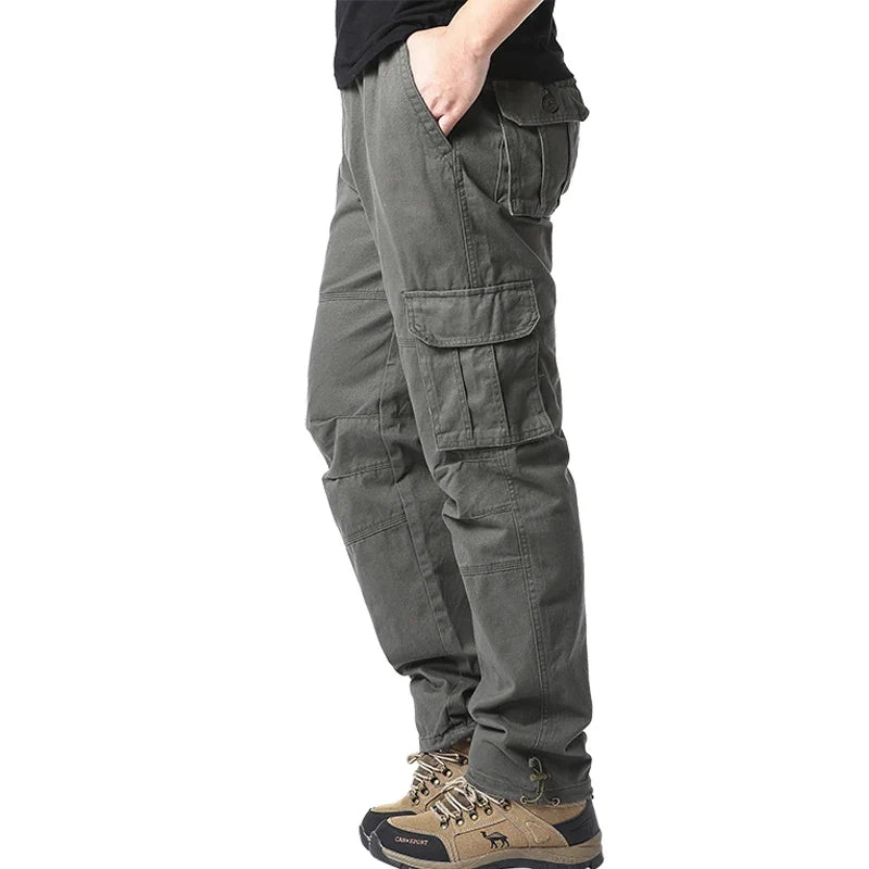 Herren Cargo Hose Freizeithose mit Taschen Outdoor Arbeitshose