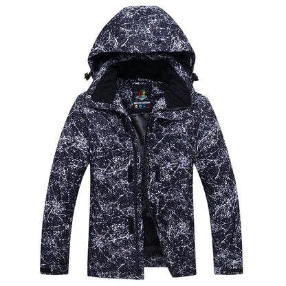 Bunte Outdoor Jacke mit Kapuze und Reißverschluss, Wasserabweisende Windjacke für Damen