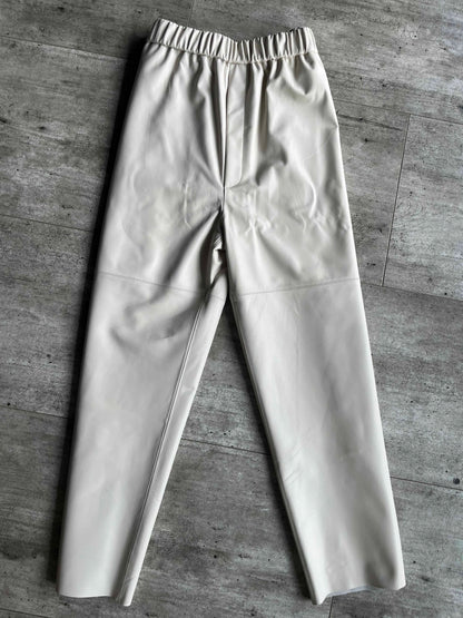 Damen Hose elastischer Bund Knöchellang Schwarz