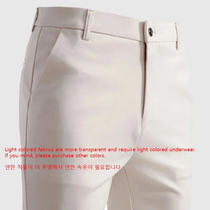 Herren Stoffhose Slim Fit mit Knopfverschluss und Gürtelschlaufen