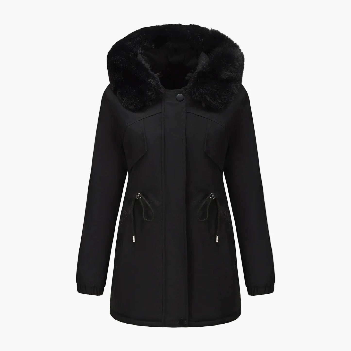Damen Winterparka mit Kunstfellkragen – Eleganter Mantel für kalte Tage