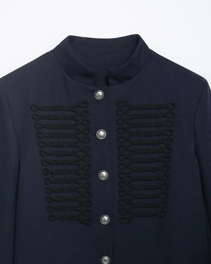 Kurze Damen Uniformjacke Schwarz mit Zierborten