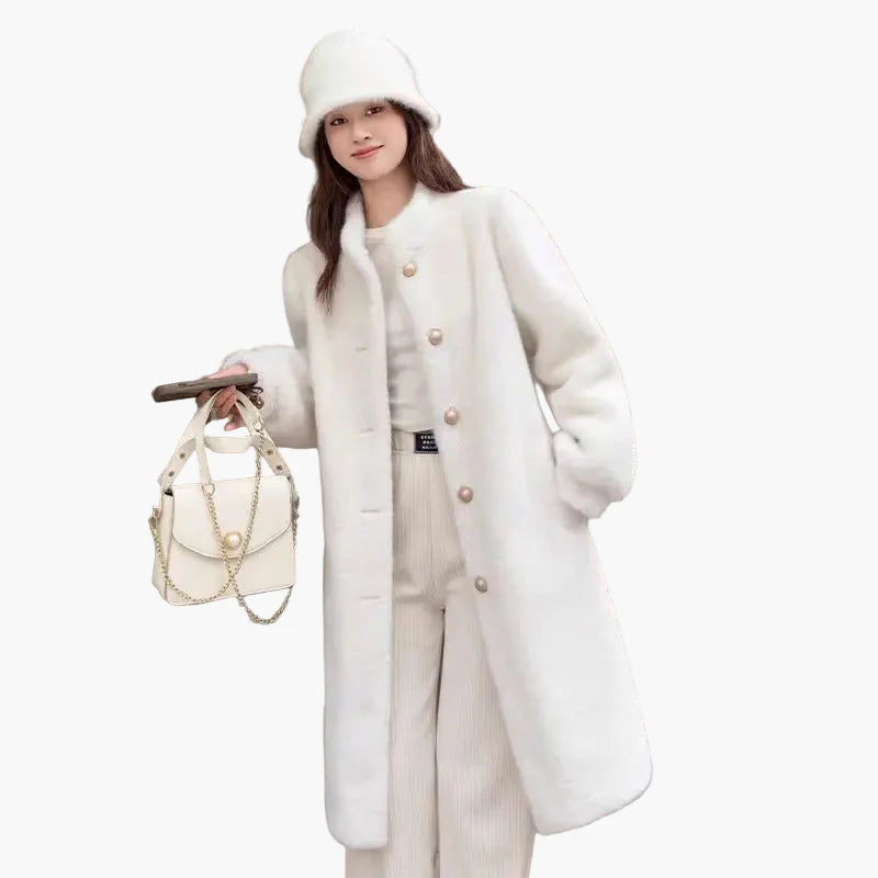 Damen Luxus Wintermantel Eleganter Klassischer Stil für Alltag und besondere Anlässe