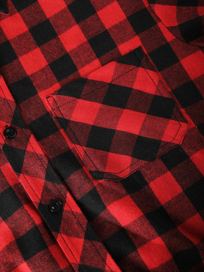 Herren Flanellhemd Kariert – Modisches Freizeithemd Slim Fit – Lässig & Vielseitig für Alltag und Outdoor
