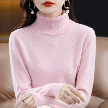 Damen Rollkragenpullover, weiches Material, langärmlig