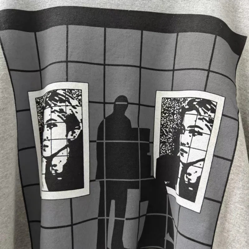 Unisex Langarm Sweatshirt Rundhalsausschnitt mit grafischem Aufdruck