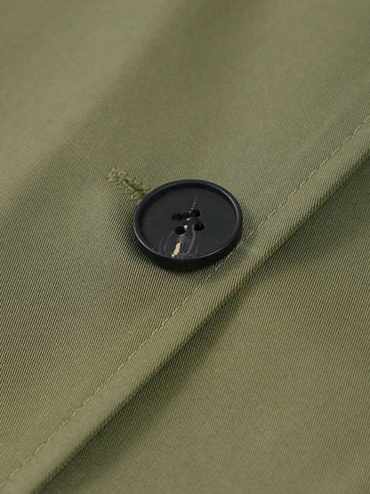 Damen Trenchcoat Lang Übergangsjacke Kariert Gefüttert Khaki Beige Schwarz Zweireiher