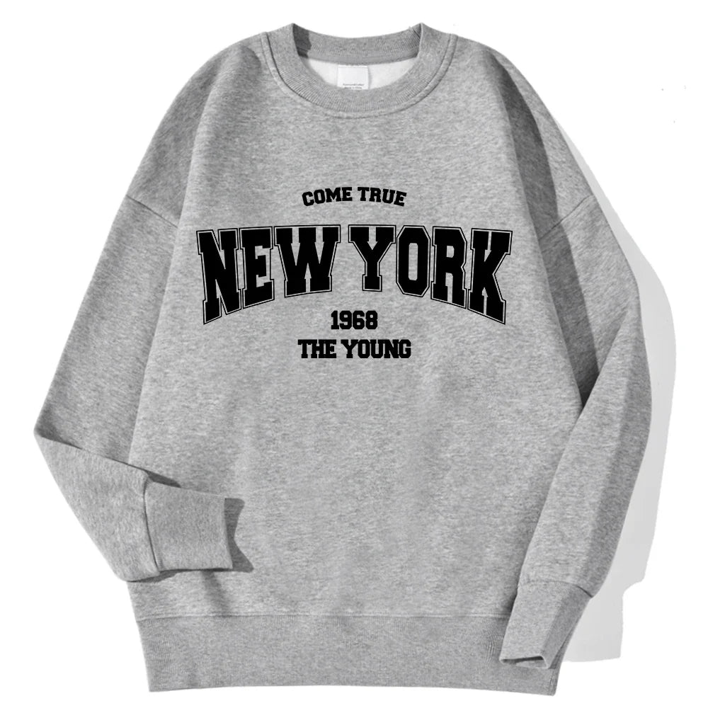 Unisex Sweatshirt Rundhalsausschnitt mit Motivdruck Langarm Oberteil Freizeit