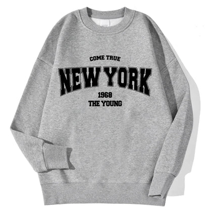 Unisex Sweatshirt Rundhalsausschnitt mit Motivdruck Langarm Oberteil Freizeit