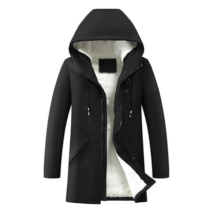 Herren Winterparka mit Kapuze und Teddyfutter – Warmer Mantel