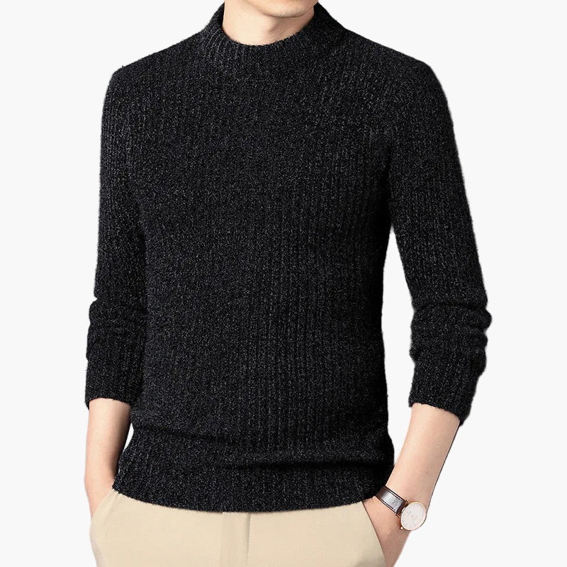 Herren Strickpullover mit Rundhalsausschnitt – Klassischer Alltagsstil für Herbst und Winter